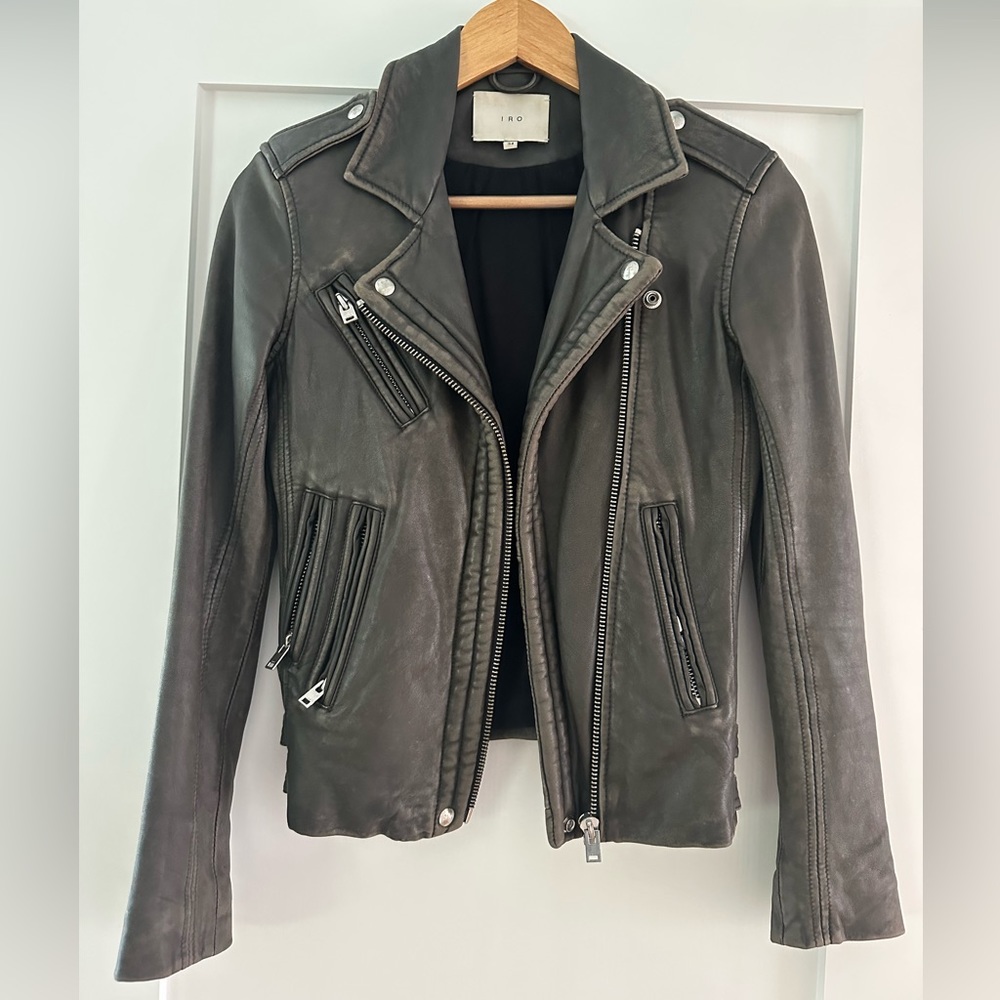 IRO Han Leather Jacket size 34 xs